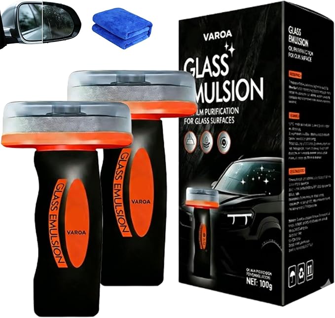 Glass, Windshield Oil Remover, 2026 New Upgrade Glass Cleaning Automotive Oil Film Cleaning Brush, Glass Emulsion Improves Visibility for Safe Driving for Auto Workshop Gear (2)