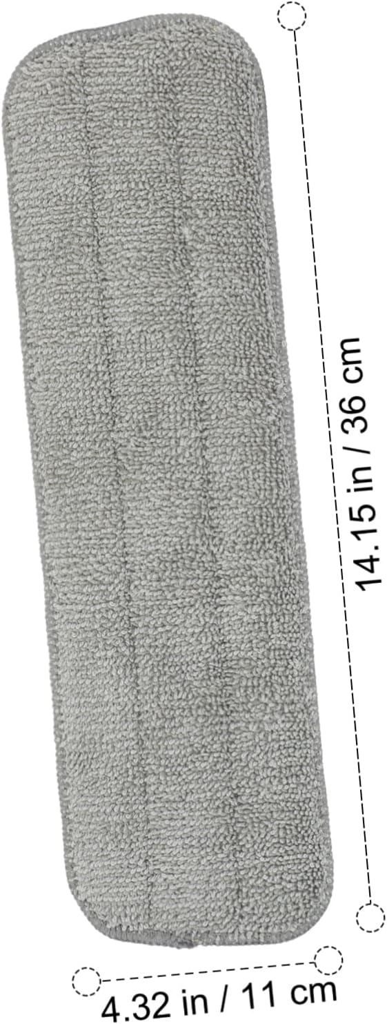 5pcs Flat Mop Cleaning Mops Mop Cloth Replacement Mop Replacement Steammop Pad Steam Mops Flat Floor Mop Steam Floor Mop Cleaning Accessories Wet and Dry Fiber Replacement Head, 36x11cm, Grey