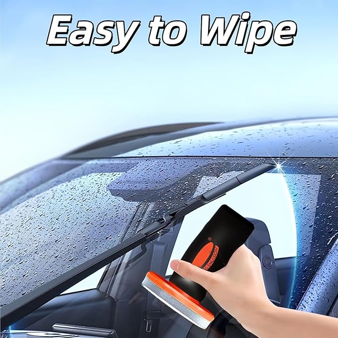 2026 Handheld Glass Oil-Film Remover, New Upgrade Glass Emulsion Cleaner, Anti-Rain Fog GlassFilm Cleaning Brush For Car, Universal Car Windshield OilFilm Remover, Improve Clarity (2PCS)