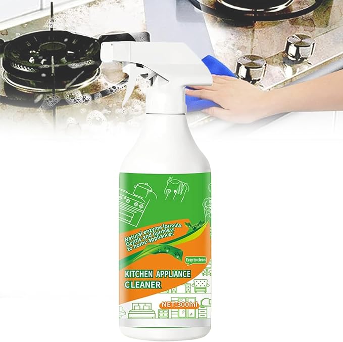 Natural Enzyme Formula to Household Appliances, Multi-Purpose Kitchen Appliance Oven Cleaner, Stove Range Hood Kitchen Oil Stains Multi Purpose Cleaner Spray (1, 1)