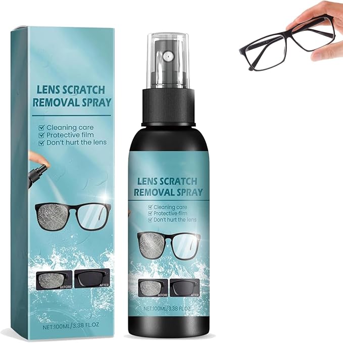 Eyeglass Scratch Remover Spray, Lens Scratch Repair & Cleaner Kit, Glasses Scratch Remover for Lenses, Restores Clarity and Prevents Scratches (1Pcs)