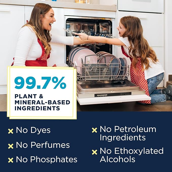 Nature Clean Dishwasher Rinse Aid Liquid, Non Toxic Natural Formula, Spot Free Shine for Glasses & Dishes, Hard Water Stain Remover, Dishwasher Drying Agent, 8 oz/250 ml Pack of 4