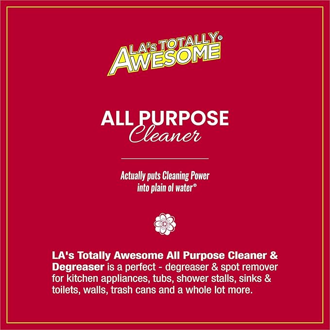 La's Totally Awesome All-Purpose Cleaner Spray, Cherry Blossom, Plant-Based and Biodegradable Formula Perfect for Most Counters, Sinks, Appliances and More, 32 Fl Oz, (Pack of 3)