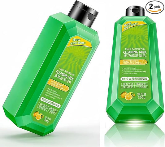 Cleaning Milk House Cleaner - 10.6 oz All Purpose Cleaner with Concentrated Formula & Fresh Lemon Scent, Safe & Powerful Multifunctional Cleansing Milk for Kitchen, Bathroom, and Home Surfaces (2, M)