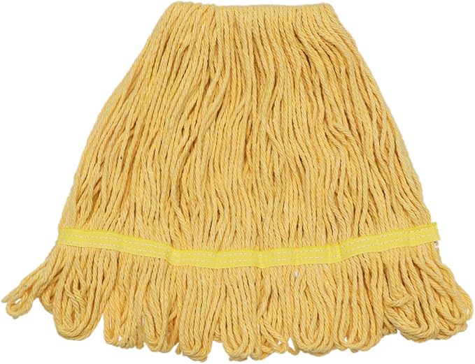 POPETPOP 1pc Cotton Mop Cloth Replacement Head Water Absorption Cleaning Accessory for Home Use High Density Mop Cloth for Various Surfaces Yellow