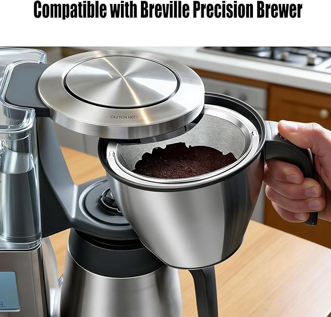 #4 Coffee Filter Stainless Steel, fit for Technivorm Moccamaster KBGV, KBT,KBGT Reusable Coffee Dripper For Breville Precision Brewer Double Mesh Filter