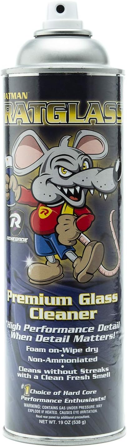 RATMAN Speed Glass Premium Glass Cleaner, Leaves Glass Streak Free and Smelling Fresh, 19 Oz Can
