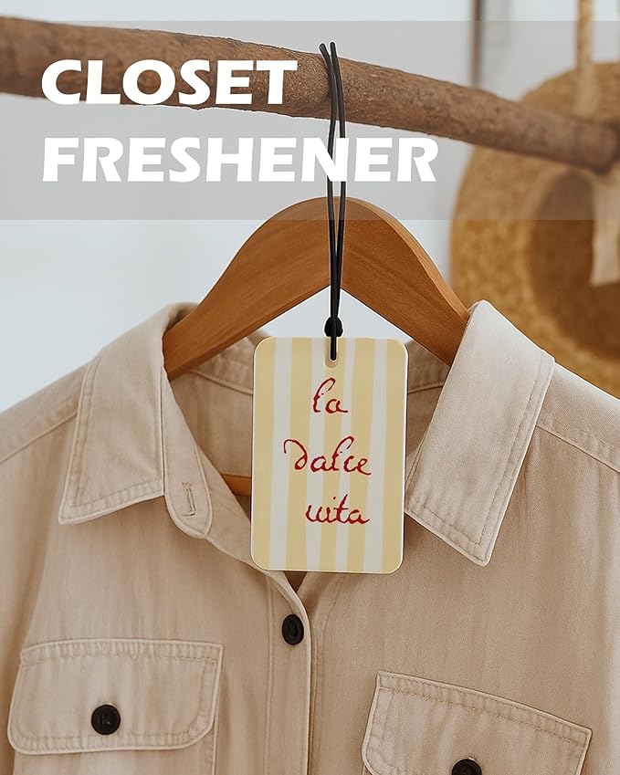 Vintage Beach Bar Cologne Car Air Freshener 4 Pcs, Preppy Coastal Beachy Hanging Air Freshener for Cars Bathroom Dorm Books Decor, Retro Beach Accessories Gifts for Women Girls