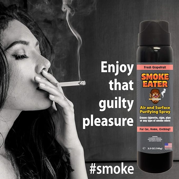 Smoke Eater Odor Eliminator Aerosol Spray, Lavender, 3.5 oz — Tea Tree Oil Breaks Down Smoke at the Molecular Level