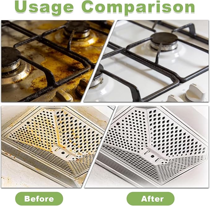 Charunee 2 PCS Natural Formula to Household Appliances, Multi-Purpose Stove Cleaner, Effective & Convenient Handheld Cleaner for Hood, Oven & Household Appliances