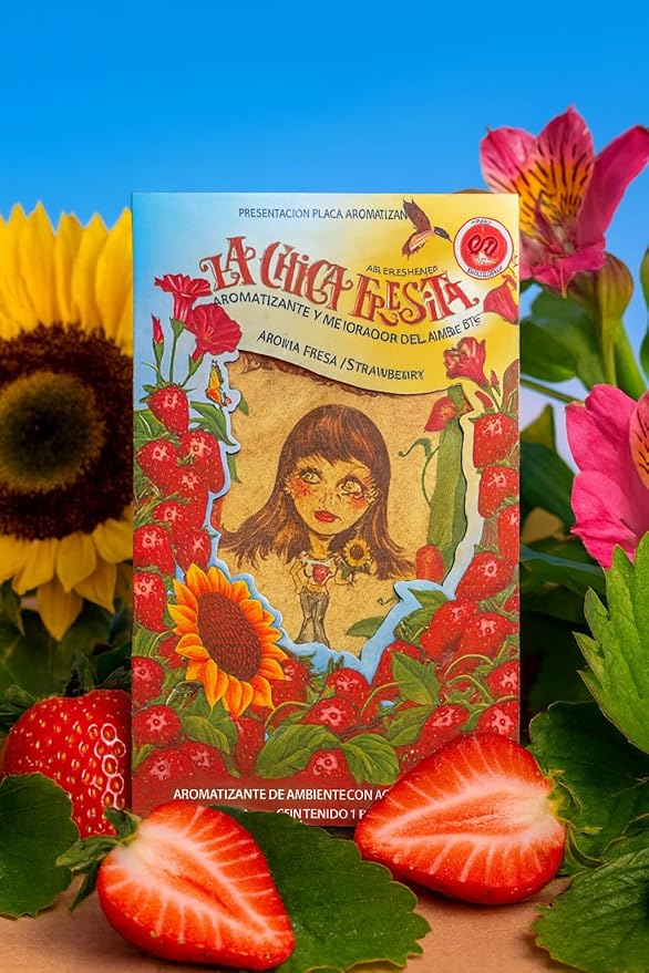 15 Pcs LA Chica Fresita CAR AIR FRESHENER Aromatizante de Mexico placa Fresa de papel