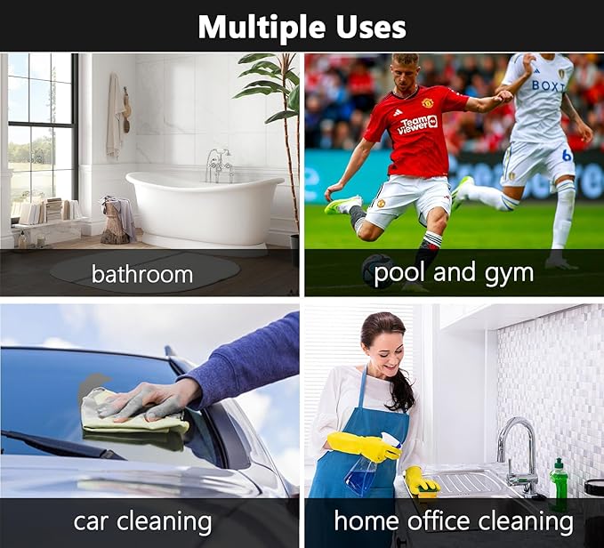 Shiny Cleaning Cloths 3PCS, 12 * 6“ Replacement Towel for Snap Grip Mini Mop, Shiny Shower Cleaning Cloths, Shower Doors Drying, Streak Free Glass Car Mirror Floor