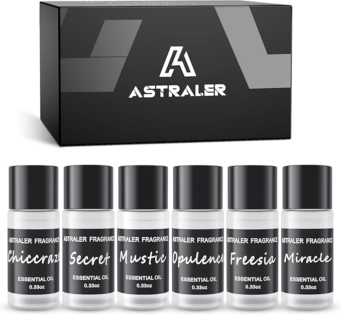 Luxury Series 6-Pack Car Air Freshener Refills (10mL Each) | Smart Diffuser Essential Oil Kit with 6 Unique Fragrances | Long-Lasting Scents for Car Aromatherapy