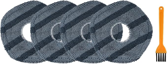 Microfiber Spin Mopping Pads for Eufy X10 Pro and X9 Pro Robot Vacuum Cleaners – Replacement Cleaning Pads for Hardwood, Tile Floors, 4-Pack or 8-Pack(B)
