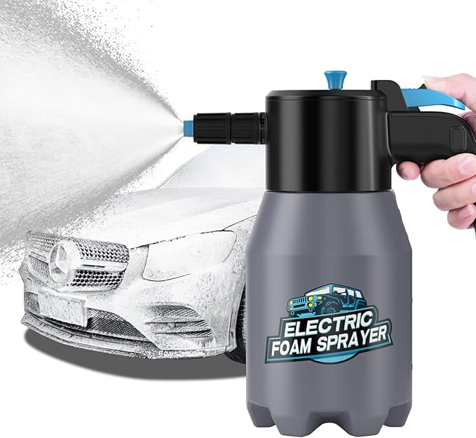 aokway Electric Foam Sprayer Car Wash, Pump Sprayer Battery Powered Rechargeable for Garden, Car Foam Sprayer for Cleaning Detailing Handheld Spray Foam Gun