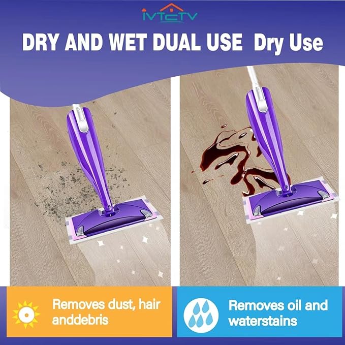 10 Mopping Pad Refill for Wet Jet Mop Pads, Disposable Multi Surface Wetjet Hardwood Floor Cleaner Spray Mop Pads Refills