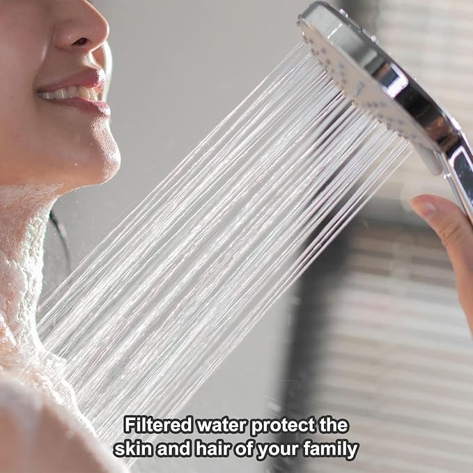 uxcell 12 Pcs Shower Head Filter 2.6 Inch PP Cotton Filter Cartridge Replacement High-Pressure Handheld Fan Shower Jet Sets