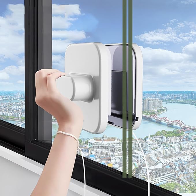 Magnetic Window Cleaner, Double-Sided Glass Wiper for Cars and Home, High-Rise and Household Window Cleaning Tool, Magnetic Glass Cleaner for Car, Mirrors, Apartment, Office, Easy Streak-Free