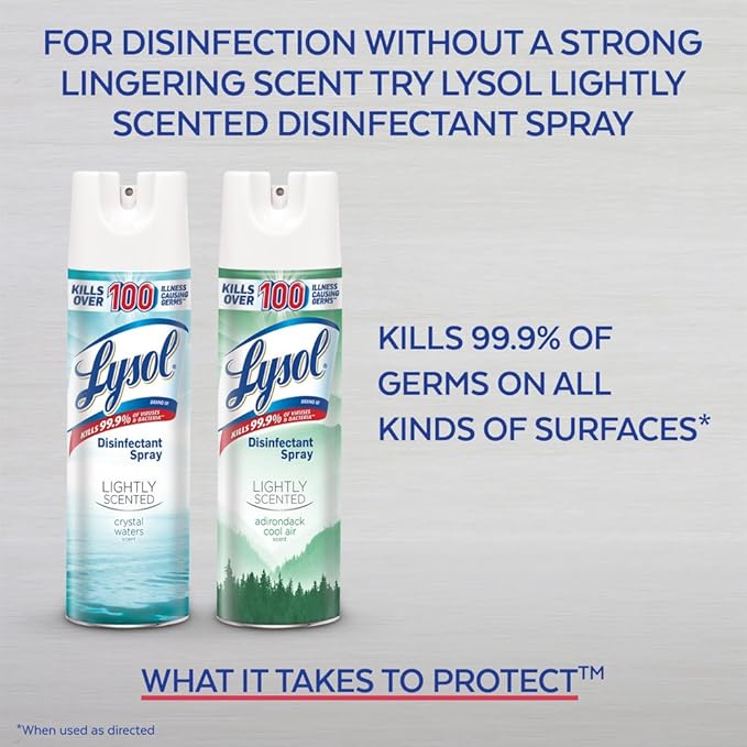 Lysol Disinfectant Aerosol Spray, Spring Waterfall Scent, 19 Ounces (Case of 12)