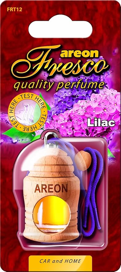 AREON Fresco FRTN12 Hanging Car and Home Air Freshener, Lilac