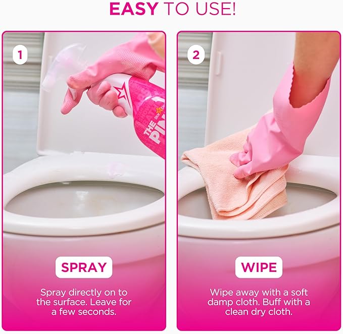 Stardrops - The Pink Stuff - Miracle Bathroom Foam Cleaner 750ml - Baths, Tiles, Soap Scum, Limescale, Streak Free (Pack of 2)