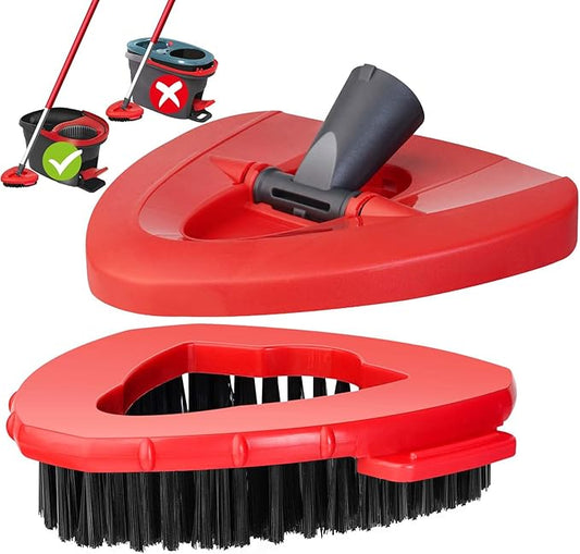 Oceda Mop Heads Replacements Scrub Brush with Base Compatible with OCeder EasyWring 1-Tank System,Triangle Hard Bristle Cleaning Brush Shower Floor Scrubber for Bathroom, Kitchen, Pool