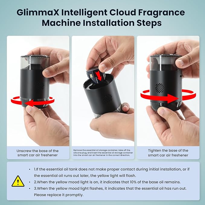 Smart Car Air Freshener Refill,2 Pack Refill For 4-6 Months,French Spice Made With Natural Plant Extracts,Refill Perfect for Intelligent Cloud Fragrance Machine. (Ocean)