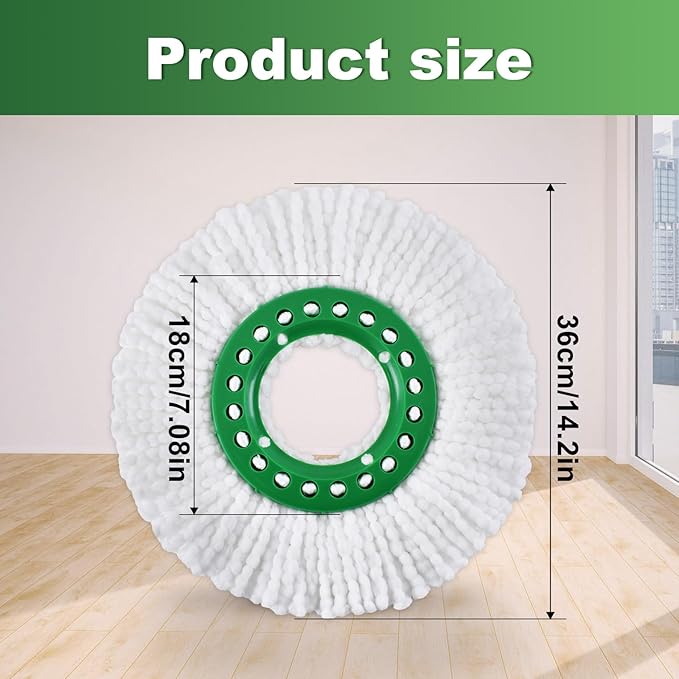 4 Pack Mop Head Replacements for Libman 𝐓𝐨𝐫𝐧𝐚𝐝𝐨 Spin Mop New Version, Washable Refills Compatible with Libman Tornado Spin Mops and Bucket System