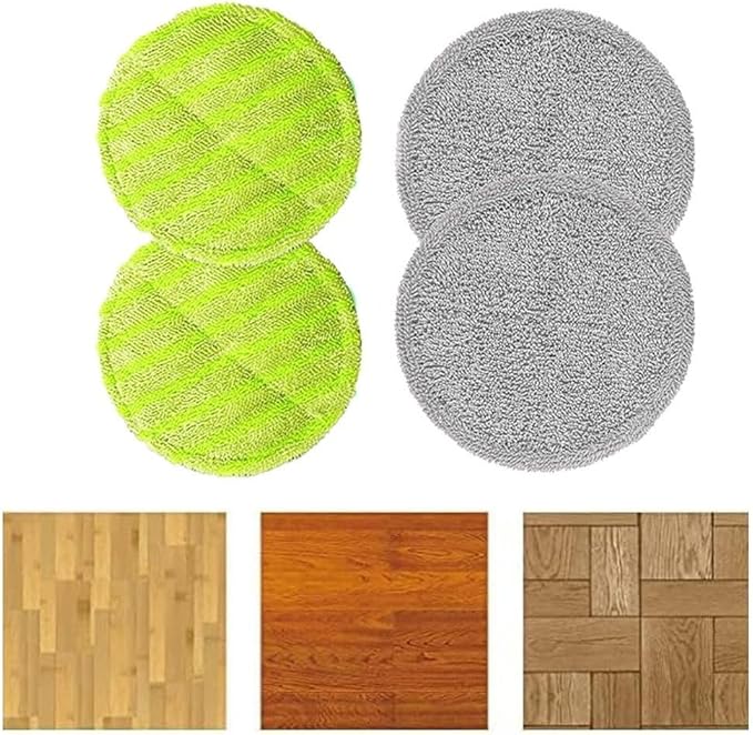 4 Pack Reusable Mop Heads for GOBOT For G29 Spin Mop Microfiber Cleaning Pads for Tough Stains and Polishing