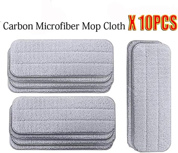 Compatible with Xiaomi Mijia Deerma Replace Mop Compatible with Mi Mijia Water Spray Mop 360 Rotating Cleaning Cloth Head Wooden Carbon Fiber Cloth C2(2pcs mop)
