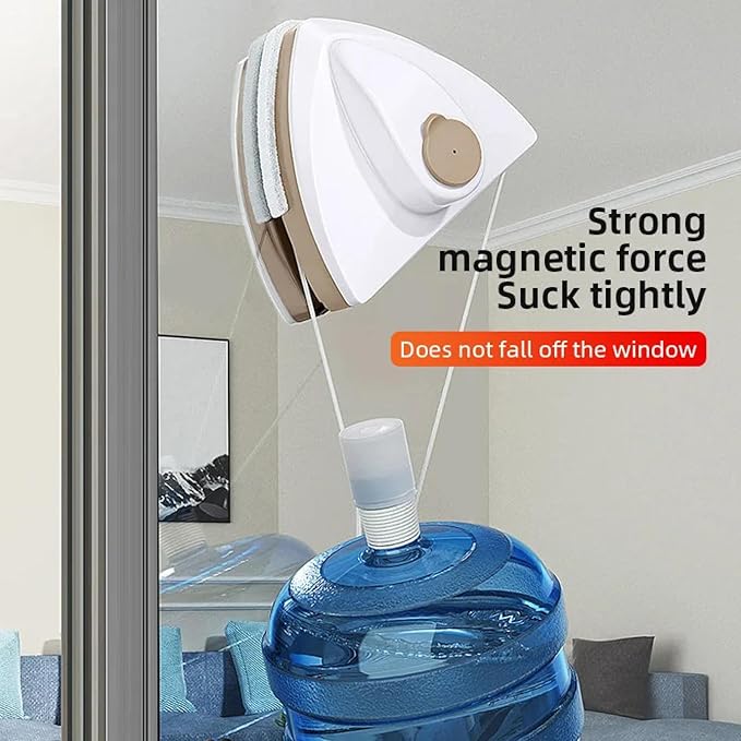 Magnetic Window Cleaner Brush Double Sided Magnetic Glass Cleaner Water Storable Glass Window Brush Cleaning Household Tools Multifunctional Double Layer Glass Cleaning