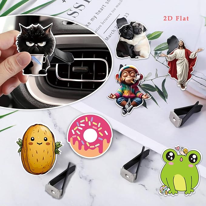 Cute Car Air Freshener Clips Sloth Car Vent Clip Sloth Cars Scents Cologne Air Conditioner Clip Auto Vent Interior Decoration Cars Accessories Sloths Loves Gifts for Men Women