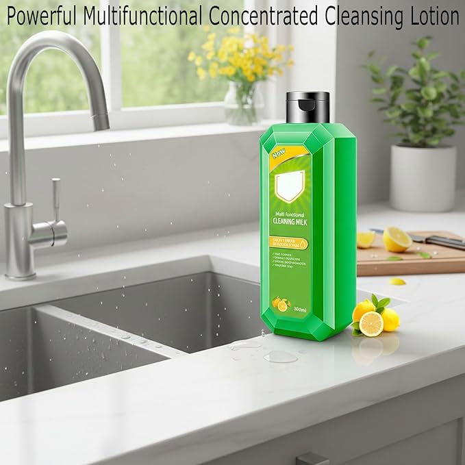 Surfactant Synergy Cleaner, Powerful Multifunctional Concentrated Cleansing Lotion, Multi Functional Cleaning Milk, 300ml Concentrated Multi-scene House Cleaner for Instant Deep Cleaning (1PCS)