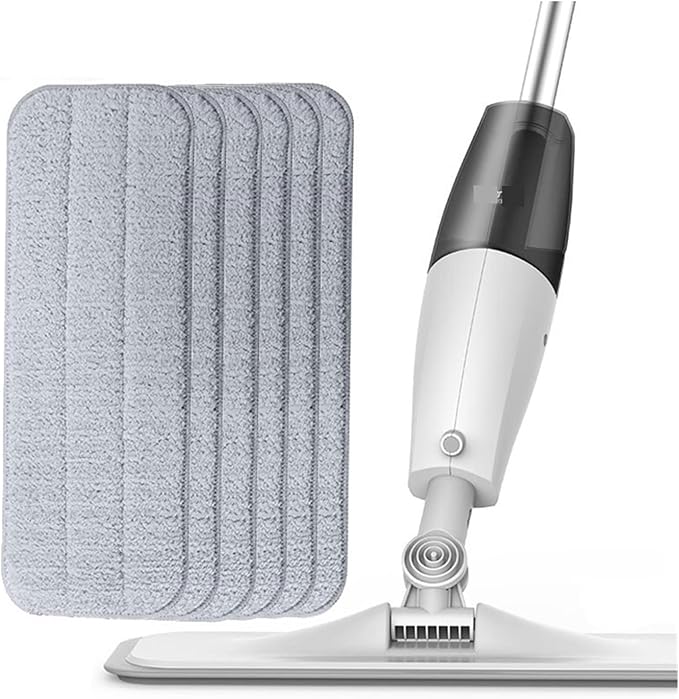 Youngran Compatible for Xiaomi Mijia Deerma Replace Mop Compatible for Mi Mijia Water Spray Mop 360 Rotating Cleaning Cloth Head Wooden Carbon Fiber Cloth C2 Leisurely (Color : 8pcs)