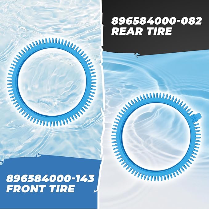 896584000-143 4Packs Replacement Tires with Super Hump Compatible with 2X 4X Pool Cleaners