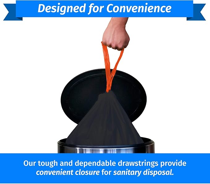 Reli. 39 Gallon Trash Bags Drawstring (200 Count Bulk) Large 39 Gallon Heavy Duty Drawstring Trash Bags - Black Garbage 39Gal Capacity, Lawn Leaf (39Gal)