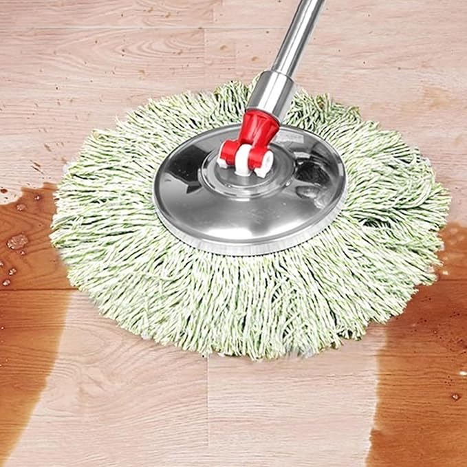 3 Pack Spin Mop Refill for Cotton Thread Mop Head Replacement, Round Cotton Compatible Mops Heads for Hardwood,Tile, Marble Floor