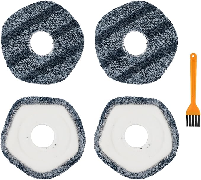 for Eufy X10 Pro and for Omni X9 Pro Robot Vacuum Cleaner Replacement Spin Mop Pads Set, Microfiber Washable Accessories for Efficient Cleaning on Hardwood, Tile, and Carpet Floors