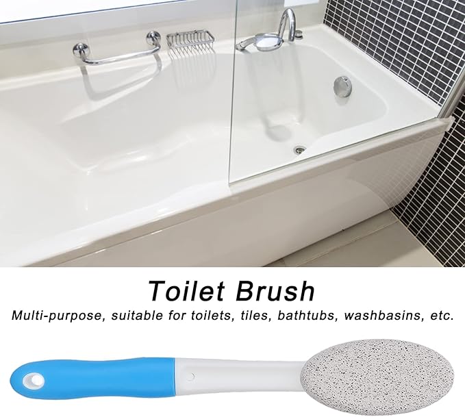 Pumice Stone Cleaning Brush, Hard Water Toilet Bowl Ring Remover Cleaner for Household Sink Pool Bathroom Kitchen, Toilet Bowl Cleaner Hard Water Ring Remover