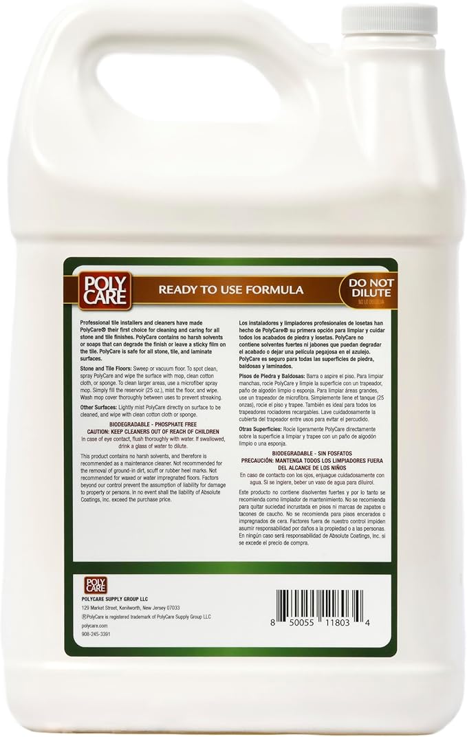 Stone & Tile Floor Cleaner Refill - 128 fl oz (6 Pack) - Fresh- Refill for Spray Mops and Spray Bottles - Residue-Free Floor Cleaning Solution