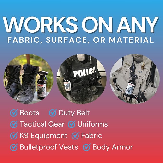 Arrest My Vest Military and Police Grade Odor Eliminating Spray for Body Armor Odor, Tactical Gear. Safe on K9's. Triple Pack of Assorted Fragrances 1 Unscented, 1 Midnight and 1 Driftwood Bottles