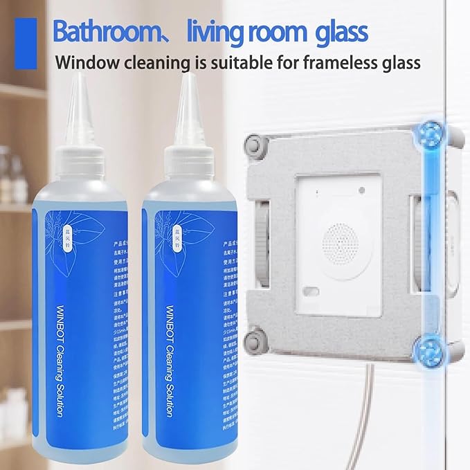 230ml Window Cleaning Solution - Compatible with Ecovacs Winbot W2 Omni/W2 Pro Omni/W2 Pro/W1/W1 Pro/W1s/Mini, Robot Cleansing Fluid & Agent(4PCS)