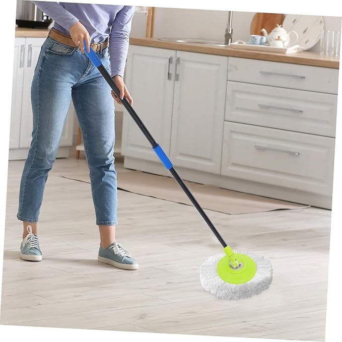 Mop Handle Replacement Section Extendable Pole Compatible with Spin Mops Brushes and Dusters for Versatile Floor Cleaning Hard to Reach Areas