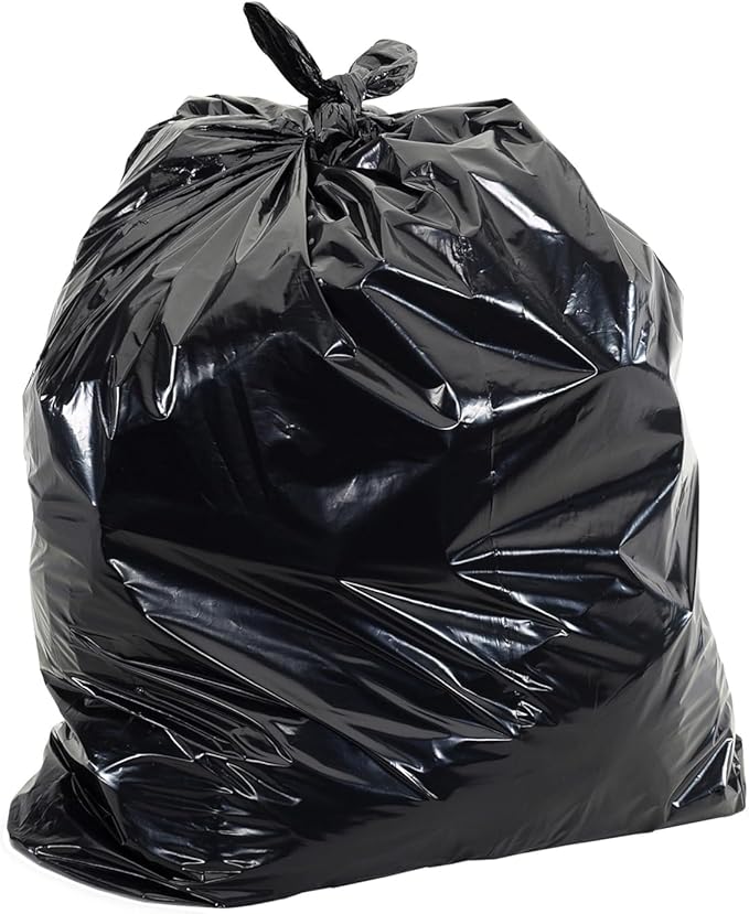 Aluf Plastics T-Tough Roll Pack Low Density Repro Blend Star Seal Coreless Rolls Bag, 33 Gallon Capacity, 39" Length x 33" Width, H Strength, Black (Pack of 100)