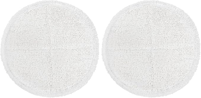 KEEPOW Spinwave Replacement Pads Compatible with Bissell Spinwave Powered Hard Floor Mop 2039 2124 Series, 20399, 2039A, 2307, 2315A, 23157, 20393 Spin Heavy Scrub Mop Pads for Floor Cleaner 2 White