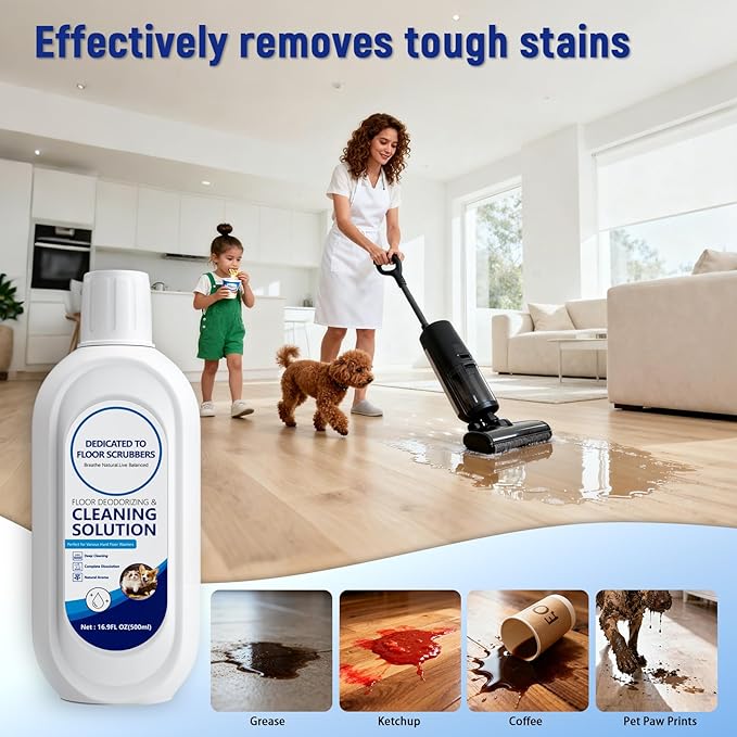 5 Bottle Multi-Surface Floor Cleaning Solution Compatible with Tineco iFLOOR 2/3/5 & FLOOR ONE S3/S5/S6/S7 PRO, All Cordless Wet/Dry Vacuum & Robot Vacuum with Mopping, Original Floor Cleaner Refill