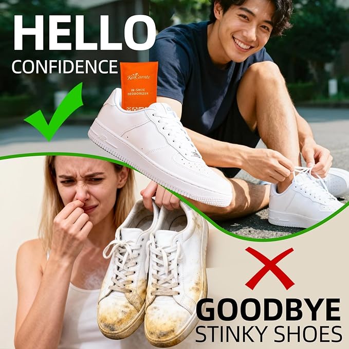 Shoe Deodorizer,Charcoal Odor Absorber,Odor Eliminator, Air Freshener, Reusable Smell Absorber for Shoes, Gym Bags(4 Pack)