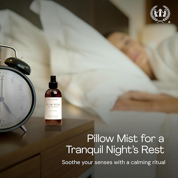 Muse Apothecary Pillow Ritual - Aromatic, Calming and Relaxing Pillow Mist, Linen and Fabric Spray - Infused with Aromatherapy Essential Oils - 4 oz, Tonka Bean + Amber + Warm Cedarwood, 2 Pack