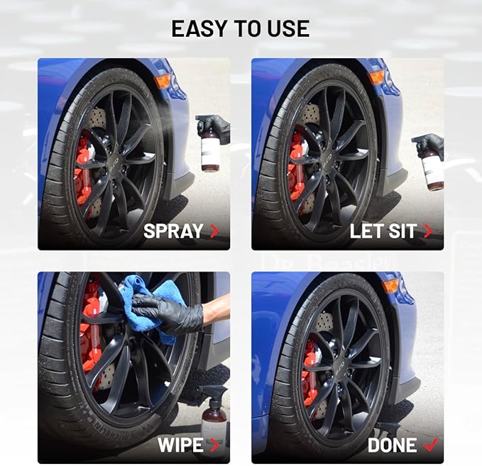 Dr. Beasley's Matte Wheel Cleanser 1 Gallon - Restores Matte, Satin Powder Coated Finish to Original Look, Removes Brake Dust, Road Grime, No Fillers or Residue, Safe pH Balanced