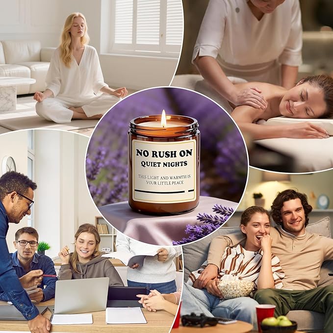 Lavender Candle Gifts for Women - 7oz Hand Poured Soy Candle for Relaxation - Lavender Aromatherapy Candle for Stress Relief - Clean Burning, Long Lasting 50 Hours, Unique Gift for Birthday for Her